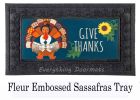 Give Thanks Turkey Sassafras Mat - 10 x 22 Insert Doormat