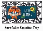 Give Thanks Turkey Sassafras Mat - 10 x 22 Insert Doormat
