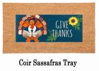 Give Thanks Turkey Sassafras Mat - 10 x 22 Insert Doormat