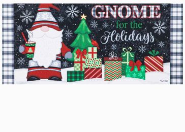 Gnome for the Holidays Sassafras Mat - 10 x 22 Insert Doormat