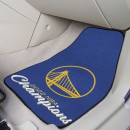 Golden State Warriors 2022 NBA Champs 2pc Carpet Car Mat Set - Nylon & Vinyl