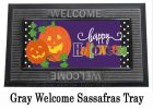 Halloween Jack-O-Lanterns Sassafras Mat - 10 x 22 Insert Doormat