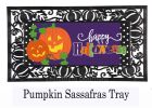 Halloween Jack-O-Lanterns Sassafras Mat - 10 x 22 Insert Doormat
