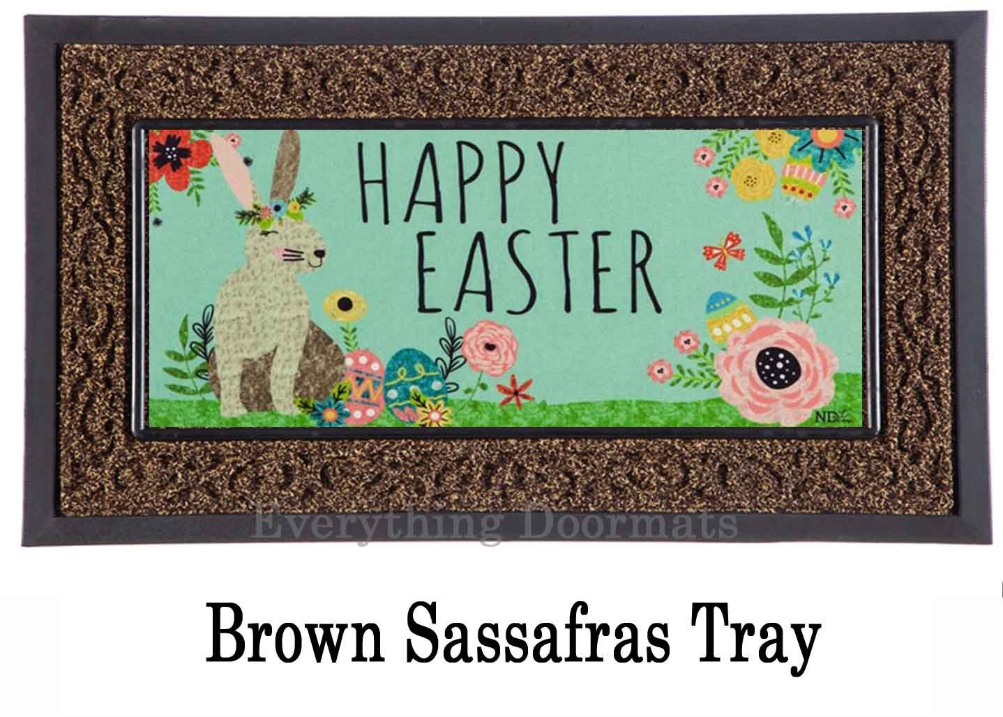 Sassafras Happy Easter Wishes Switch Doormat - 10 x 22 Insert