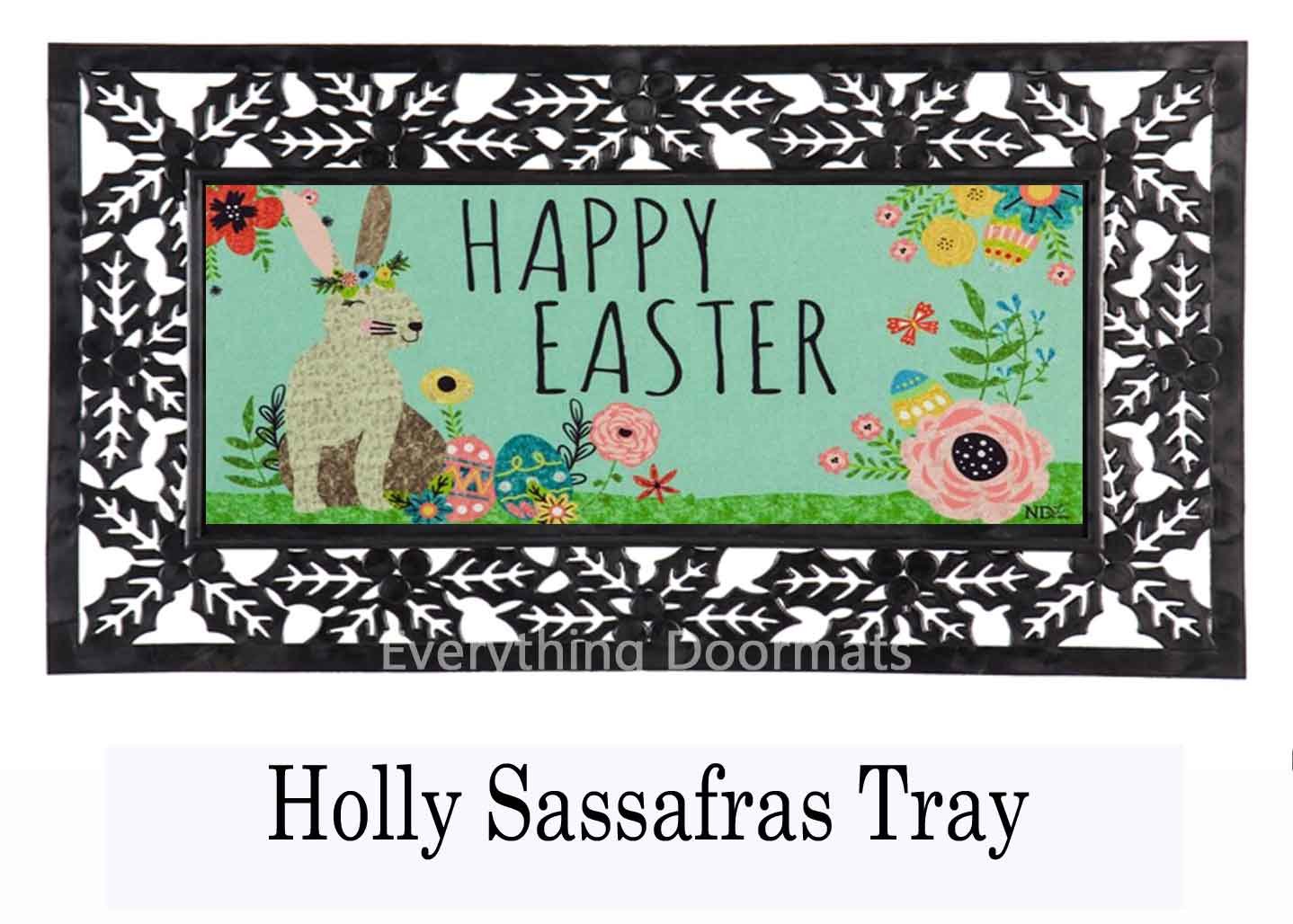Sassafras Happy Easter Wishes Switch Doormat 10 x 22 Insert