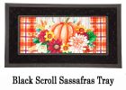 Happy Harvest Floral Pumpkins Sassafras Mat - 10 x 22 Insert Doormat