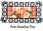 Happy Harvest Floral Pumpkins Sassafras Mat - 10 x 22 Insert Doormat