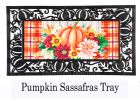 Happy Harvest Floral Pumpkins Sassafras Mat - 10 x 22 Insert Doormat