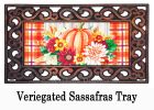 Happy Harvest Floral Pumpkins Sassafras Mat - 10 x 22 Insert Doormat