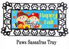 Happy Scarecrow Couple Sassafras Mat - 10 x 22 Insert Doormat