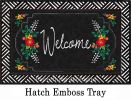 Floral Embossed Chalkboard Floral Doormat - 19 x 30