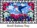 Floral Embossed Patriotic Hummingbird Dimension Doormat