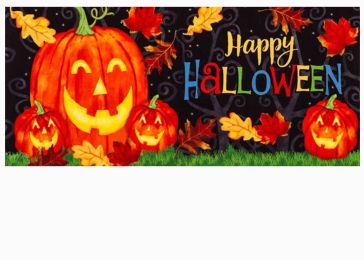 Sassafras Haunted Halloween Mat - 10 x 22 Insert Doormat