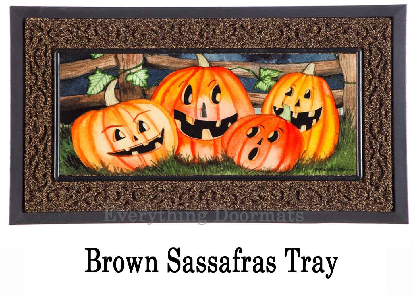 Sassafras Haunting Halloween Night Mat 10 x 22 Insert Doormat