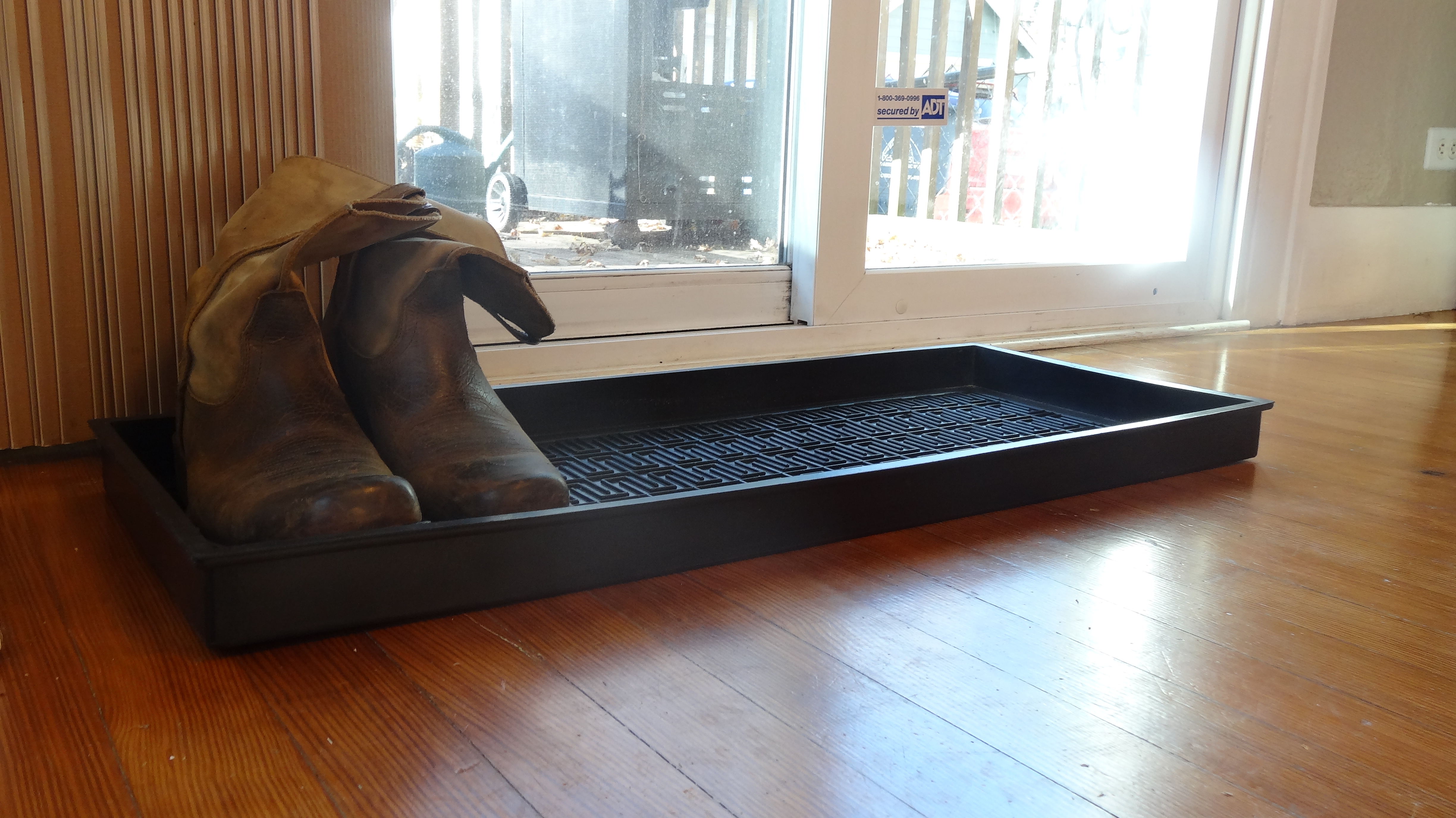 Heavy Duty Maize Embossed Rubber Boot Tray 34x16x2