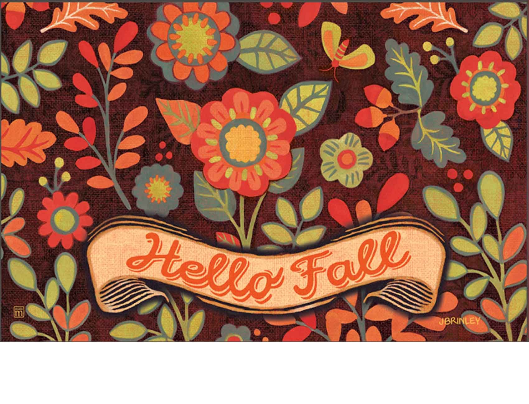 Indoor & Outdoor Hello Fall MatMate Doormat18x30