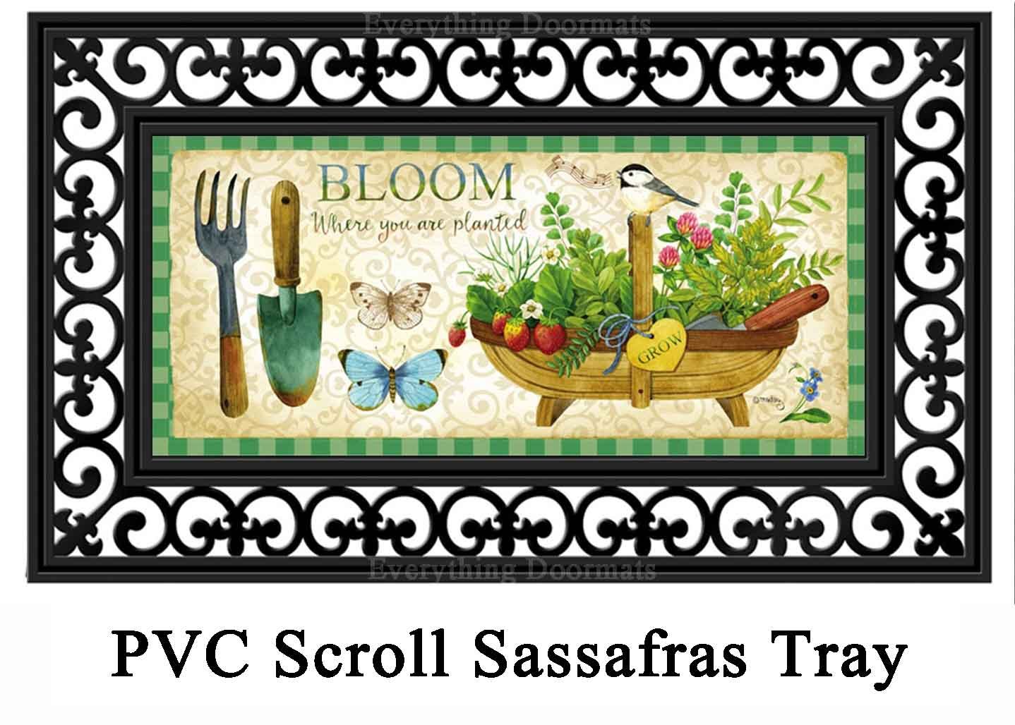 Sassafras Herb Garden Mat 10 x 22 Insert Doormat