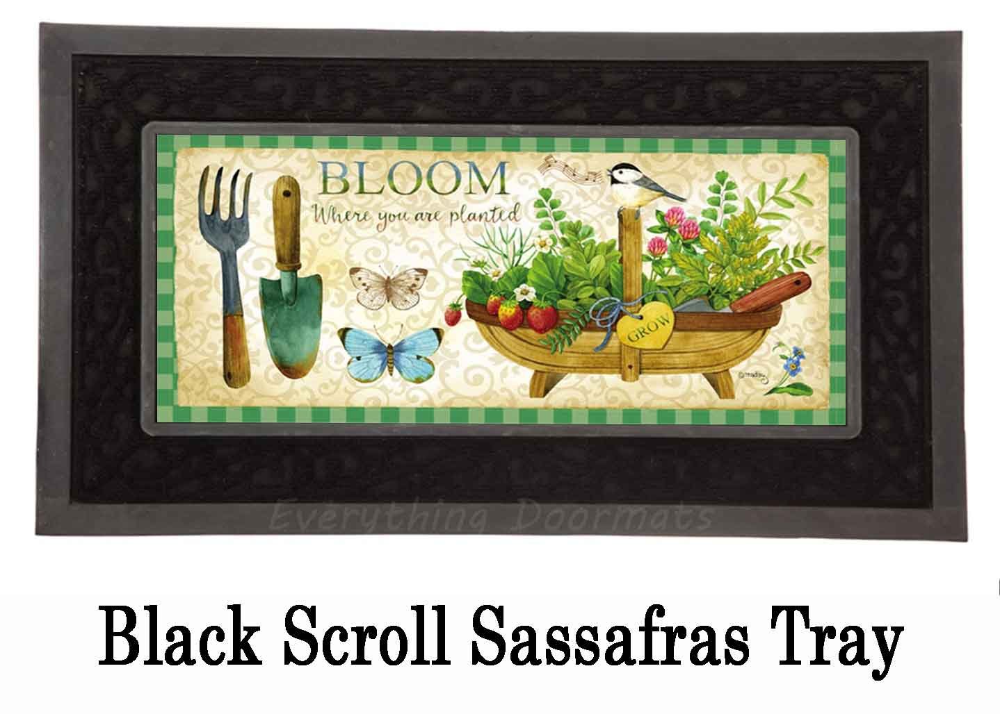 Sassafras Herb Garden Mat 10 x 22 Insert Doormat