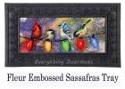 Sassafras Holiday Chirpers Mat - 10 x 22 Insert Doormat