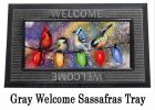 Sassafras Holiday Chirpers Mat - 10 x 22 Insert Doormat