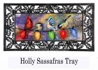 Sassafras Holiday Chirpers Mat - 10 x 22 Insert Doormat