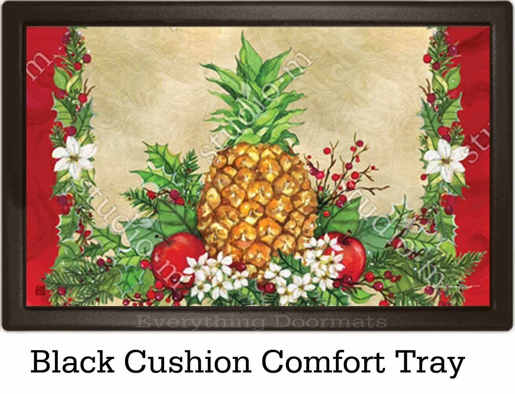 Indoor Outdoor Holiday Pineapple Matmates Doormat 18x30