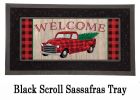 Holiday Plaid Truck Sassafras Mat - 10 x 22 Insert Doormat