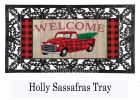 Holiday Plaid Truck Sassafras Mat - 10 x 22 Insert Doormat