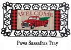 Holiday Plaid Truck Sassafras Mat - 10 x 22 Insert Doormat