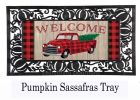 Holiday Plaid Truck Sassafras Mat - 10 x 22 Insert Doormat