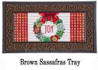 Holiday Succulents Sassafras Mat - 10 x 22 Insert Doormat