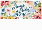 Home Sweet Home Floral Sassafras Mat - 10 x 22 Insert Doormat