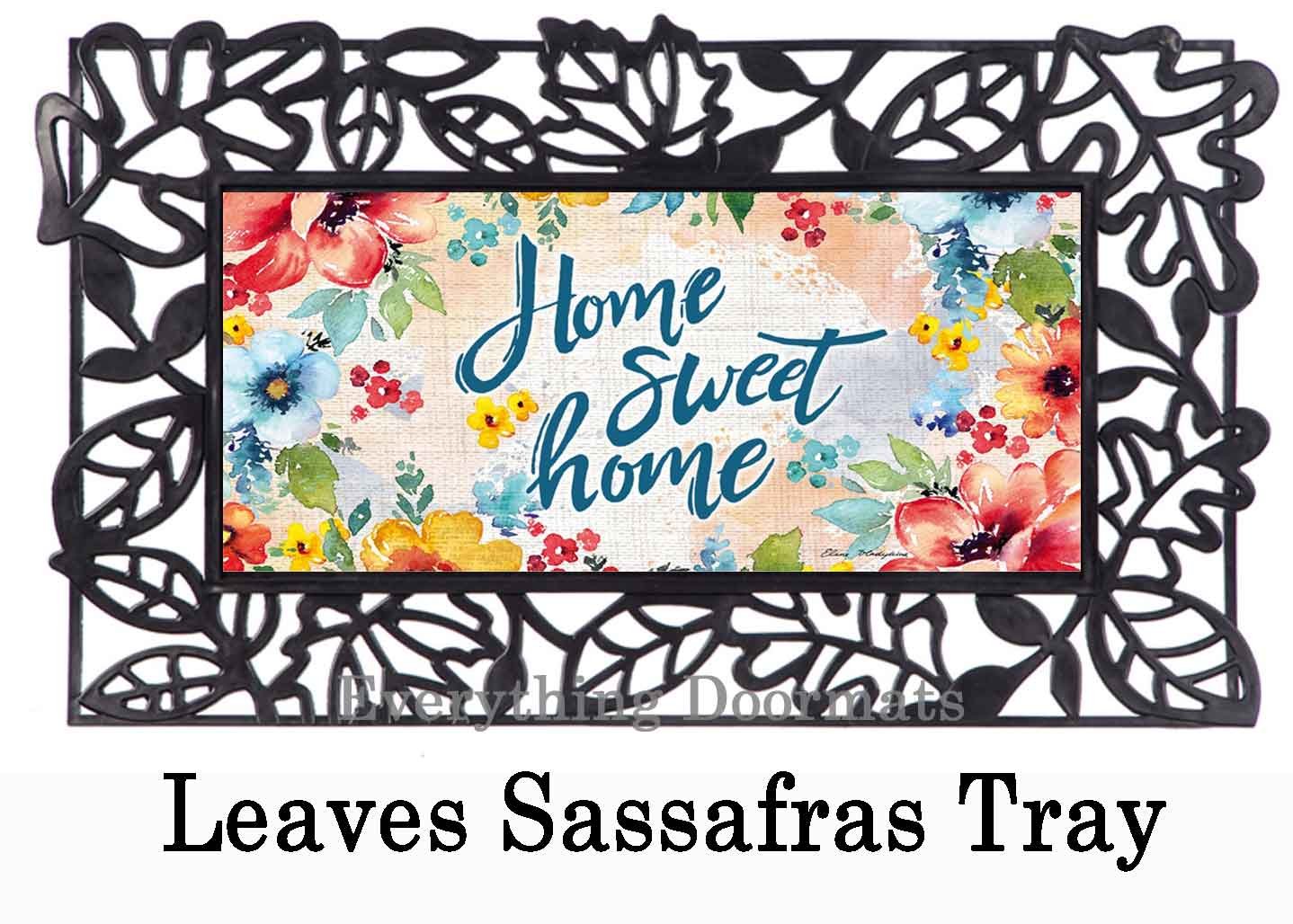 Home Sweet Home Floral Sassafras Mat - 10 x 22 Insert Doormat