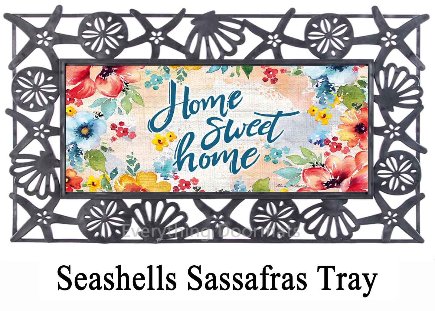 Home Sweet Home Floral Sassafras Mat - 10 x 22 Insert Doormat