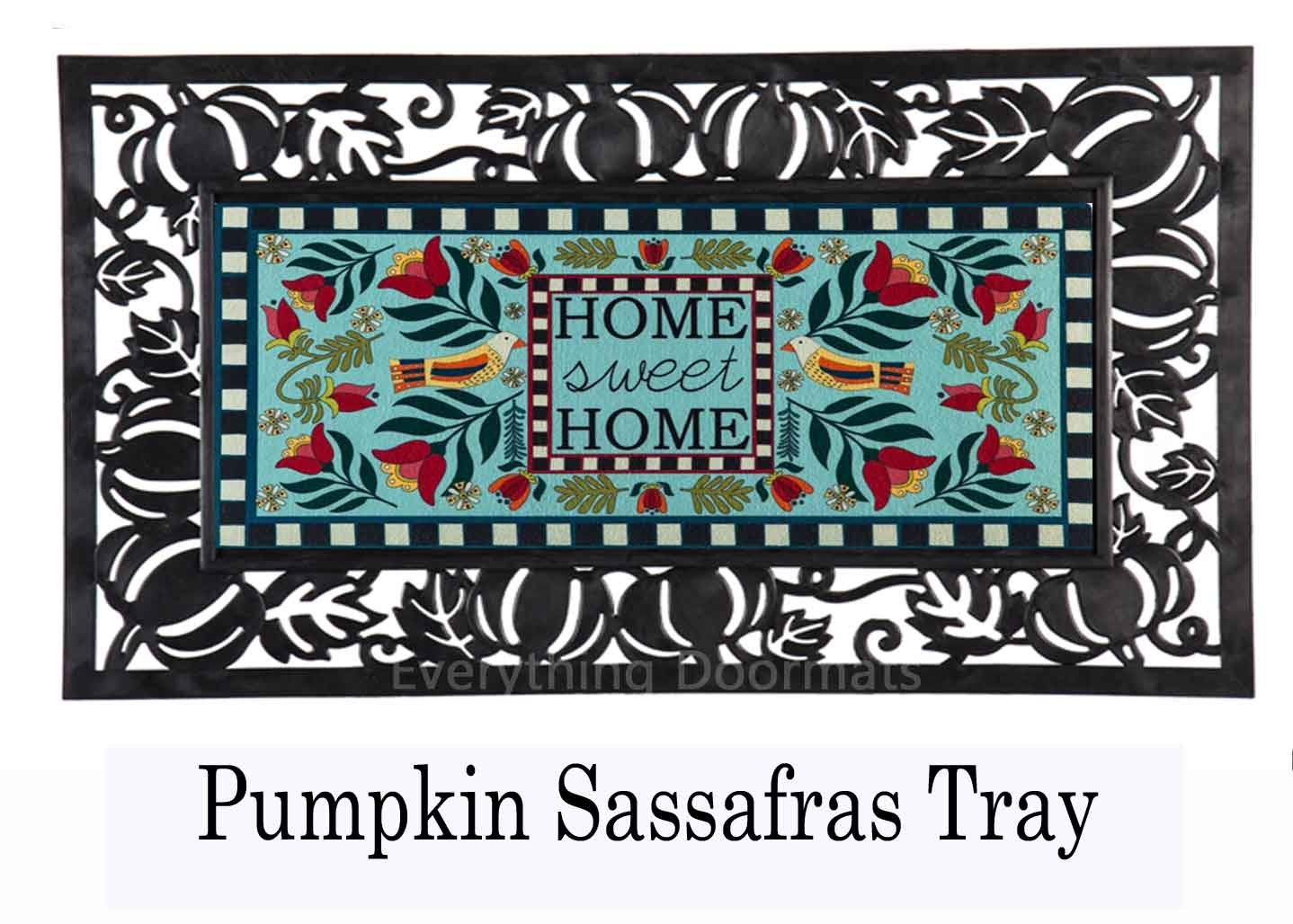 Sassafras Homespun Home Sweet Home Mat 10x22 Insert Doormat