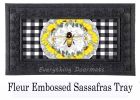 Honey Bee and Flowers Sassafras Mat - 10x22 Insert Doormat