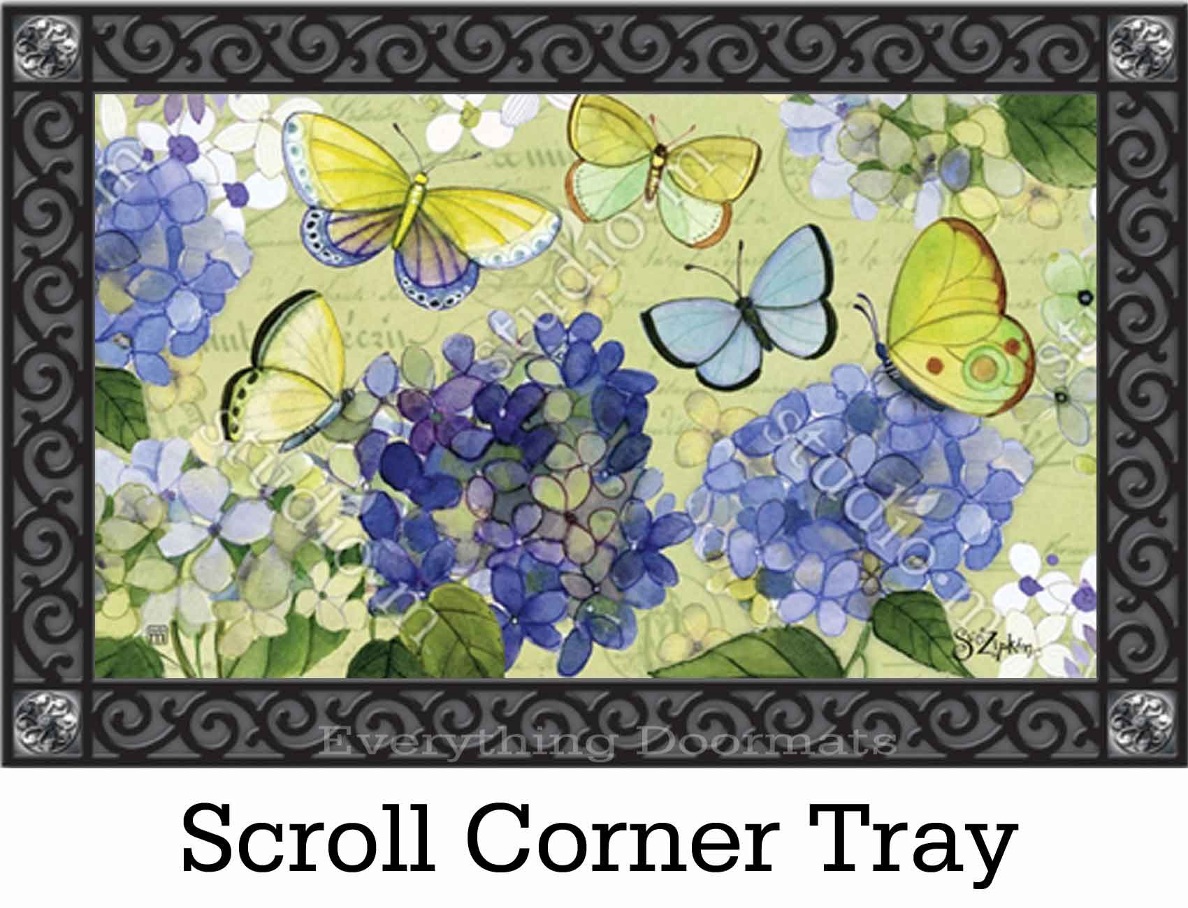 Indoor & Outdoor Hydrangea Beauties MatMate Doormat18x30