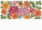 Hydrangea Bouquet Sassafras Mat - 10x22 Insert Doormat
