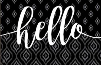 Ikat Hello Indoor & Outdoor MatMates Doormat - 18x30