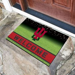 Indiana  University Flocked Rubber Doormat - 18 x 30