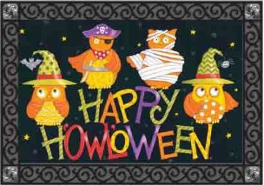 Indoor & Outdoor Insert Doormat - Halloween Owls