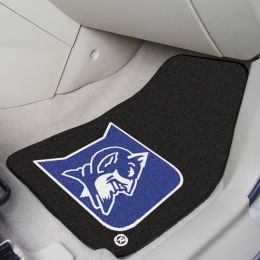 Duke University Vinyl Backed  2pc Printed Carpet Car Mat Set