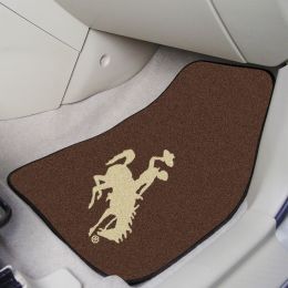 University of Wyoming Licensed 2pc Printed Carpet Car Mat Set