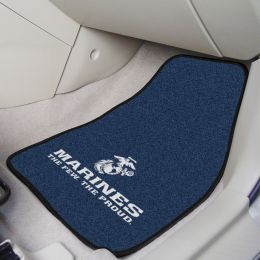 Marines Semper Fi 2pc Carpet Car Mat Set