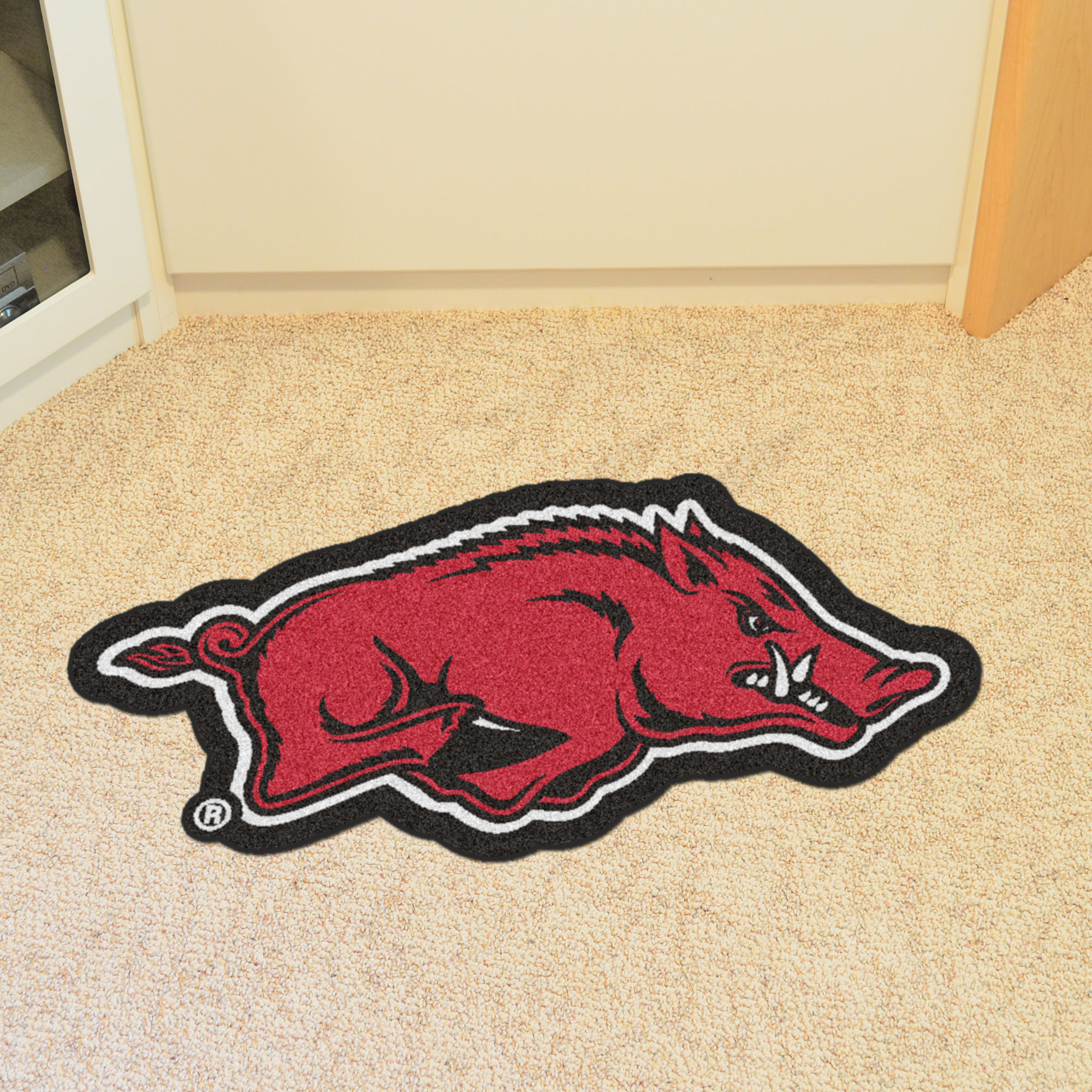 University of Arkansas Mascot Shaped  Area Rugs