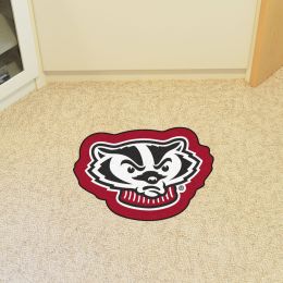 Wisconsin Badger  Eco Friendly Mascot Shaped Area Rug