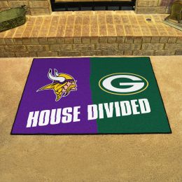 Vikings - Packers House Divided Mat - 34 x 45
