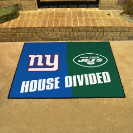 Giants - Jets House Divided Mat - 34 x 45