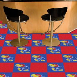 University of Kansas Vinyl Backed  Team Carpet Tiles