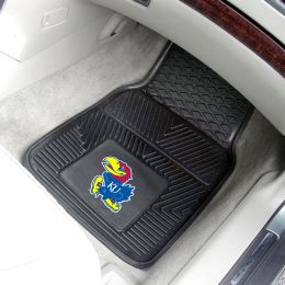 University of Kansas Non-Slip 2pc Heavy Duty Vinyl Car Mat Set